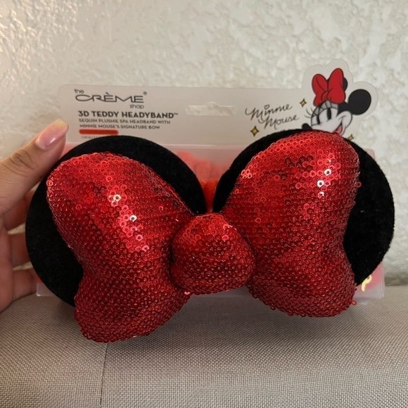 The Crème Shop Minnie Mouse 3D Teddy Headyband- Red Sequin LIMITED EDITION - Picture 4 of 5